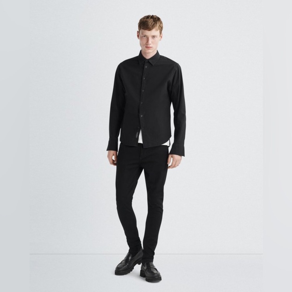 rag & bone Men’s 36/31 Skinny Fit Black Aero Stretch Jeans